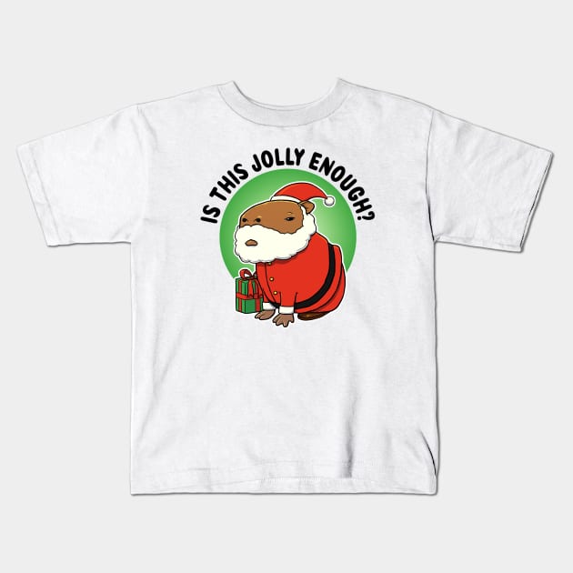 Is this jolly enough Capybara Santa Kids T-Shirt by capydays